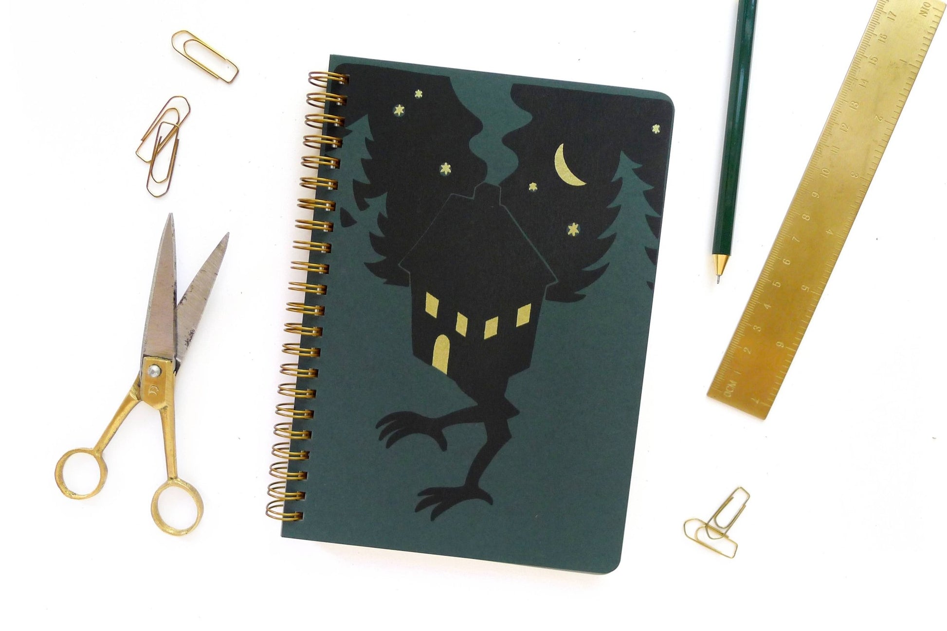 Baba Yaga Coil Notebook, MD - Middle Dune - The Society for Unusual Books