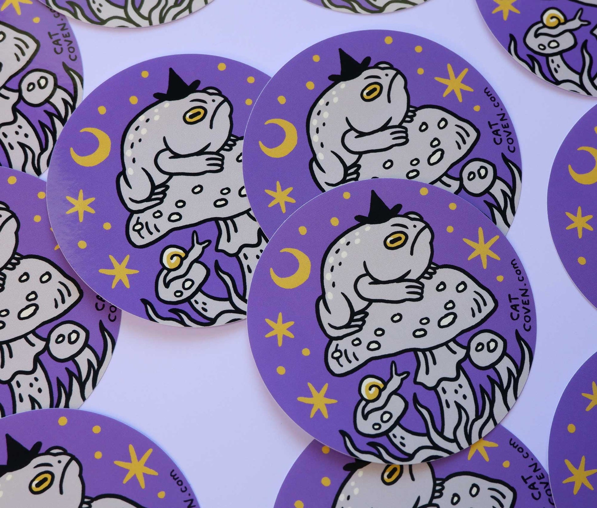 Grumpy Toad Witch - Vinyl Sticker - Cat Coven - The Society for Unusual Books