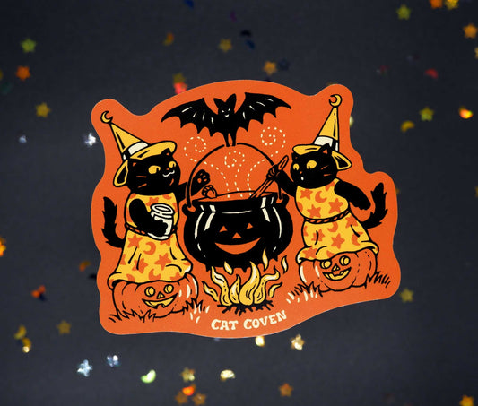 Hallow's Eve Brew - Sticker - Cat Coven - The Society for Unusual Books