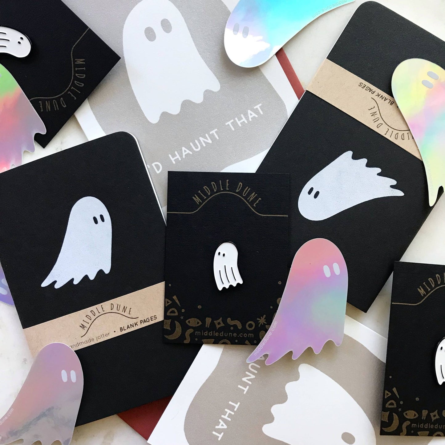 Holographic Ghost Sticker -Middle Dune - The Society for Unusual Books