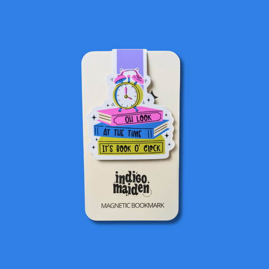 Oh Look At the Time It's Book O'Clock Magnetic Bookmark - Indigo Maiden - The Society for Unusual Books