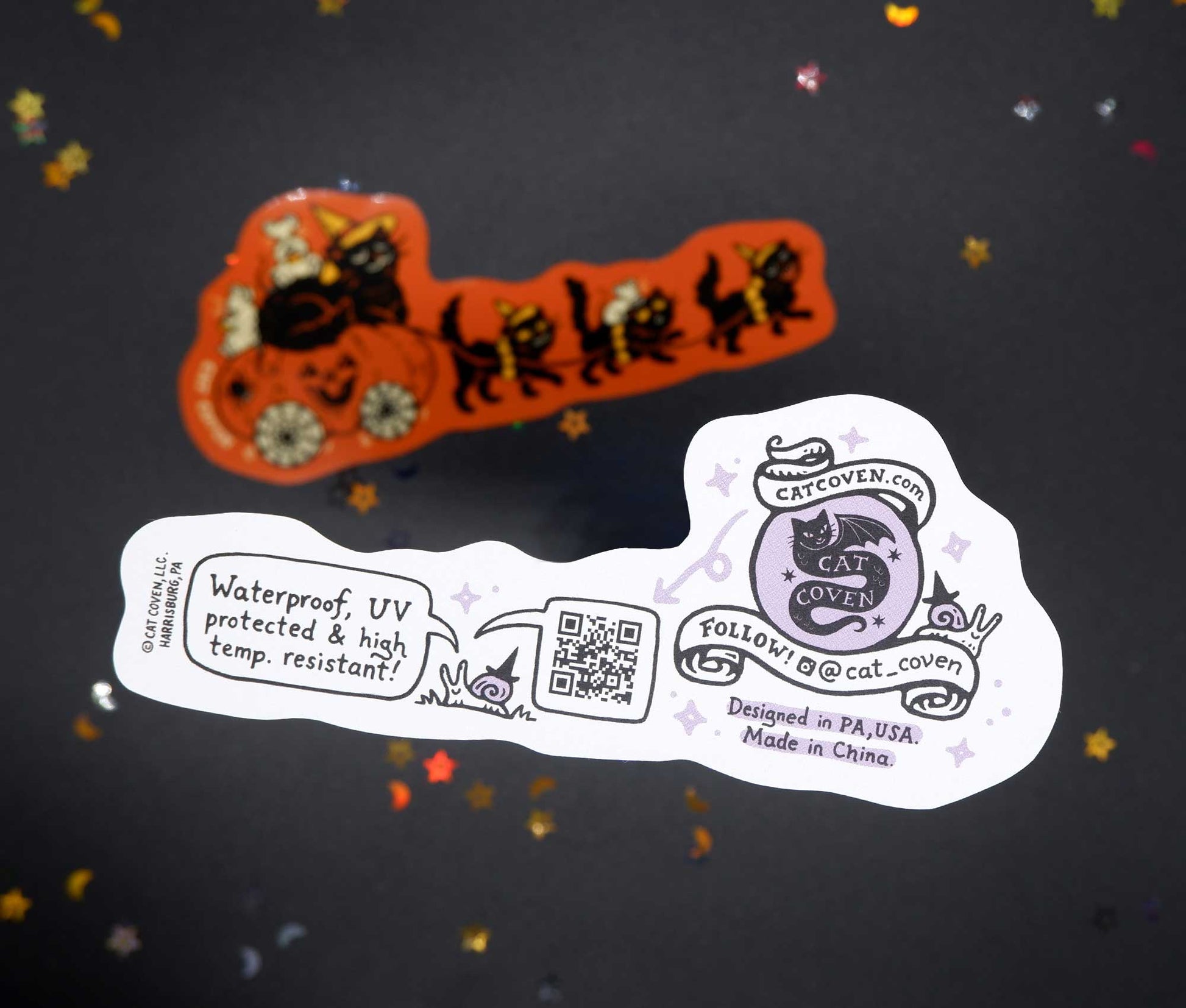 Pumpkin Chariot - Sticker - Cat Coven - The Society for Unusual Books