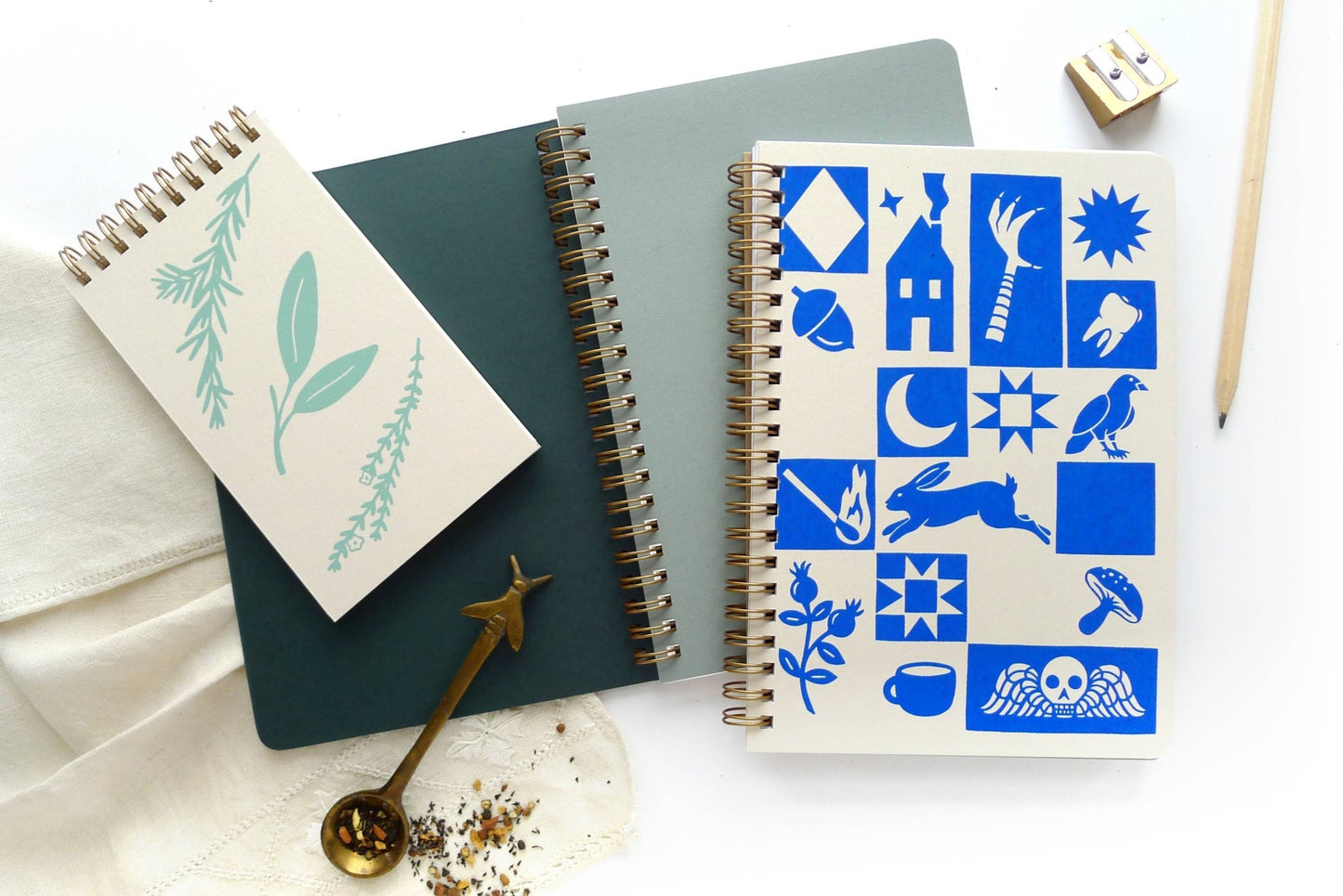 Quilt Coil Notebook -Middle Dune - The Society for Unusual Books