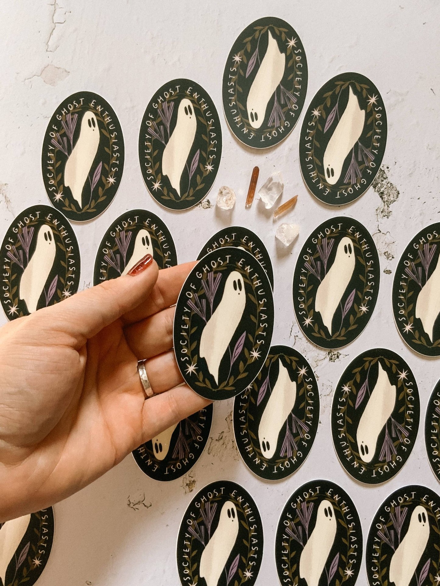 Society of Ghosts 3" Vinyl Sticker -Lantern Print Co. - The Society for Unusual Books