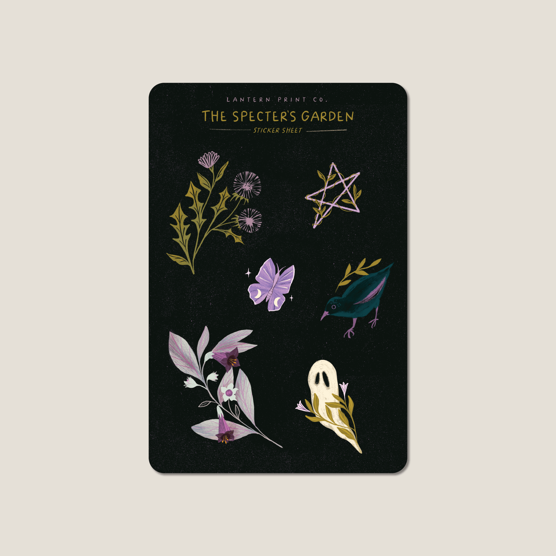 Specter's Garden Sticker Sheet - Lantern Print Co. - The Society for Unusual Books