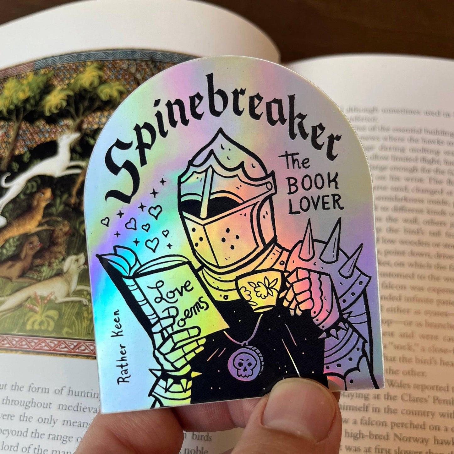 Spinebreaker vinyl sticker - Rather Keen - The Society for Unusual Books