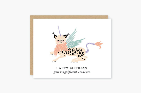 Birthday Creature Card -Party of One - The Society for Unusual Books