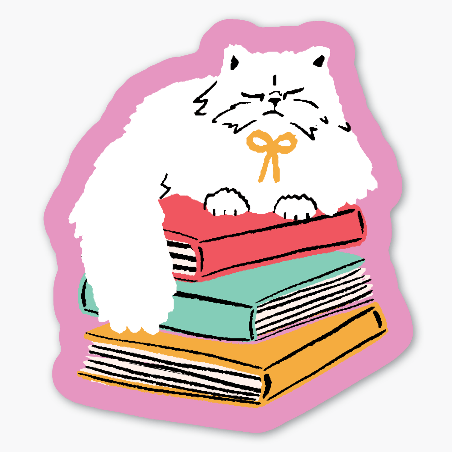 Book Kitty Sticker -Party of One - The Society for Unusual Books