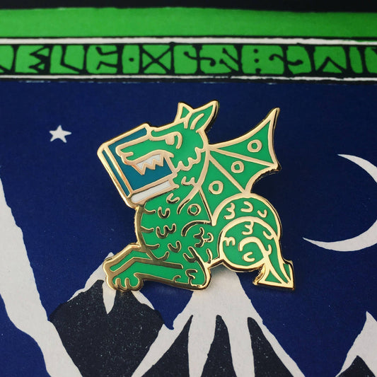 Book Wyrm enamel pin - Rather Keen - The Society for Unusual Books