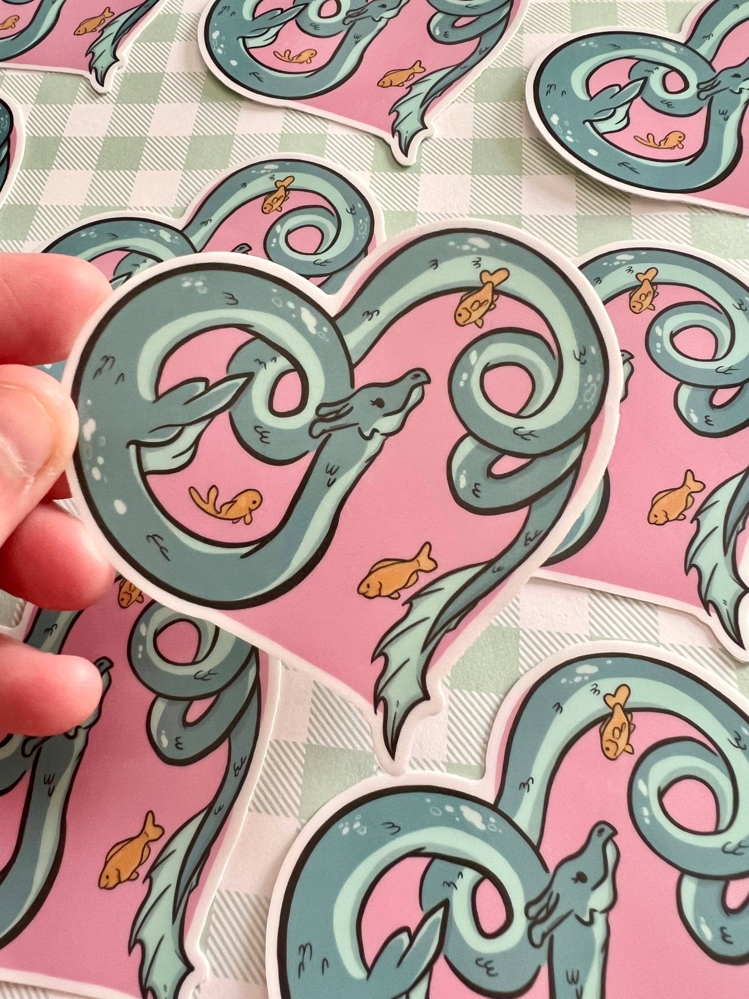 Caddy Lake Monster Nessie Cryptid Sticker - Fox and Brambles - The Society for Unusual Books