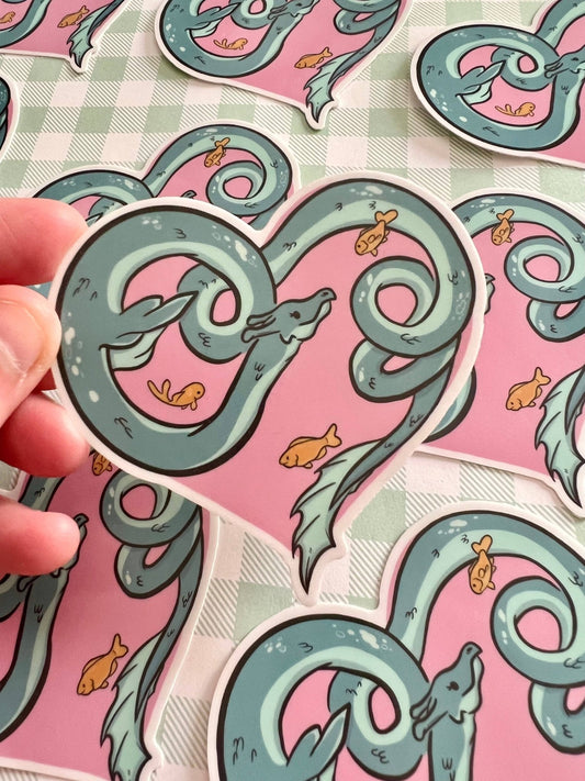 Caddy Lake Monster Nessie Cryptid Sticker - Fox and Brambles - The Society for Unusual Books