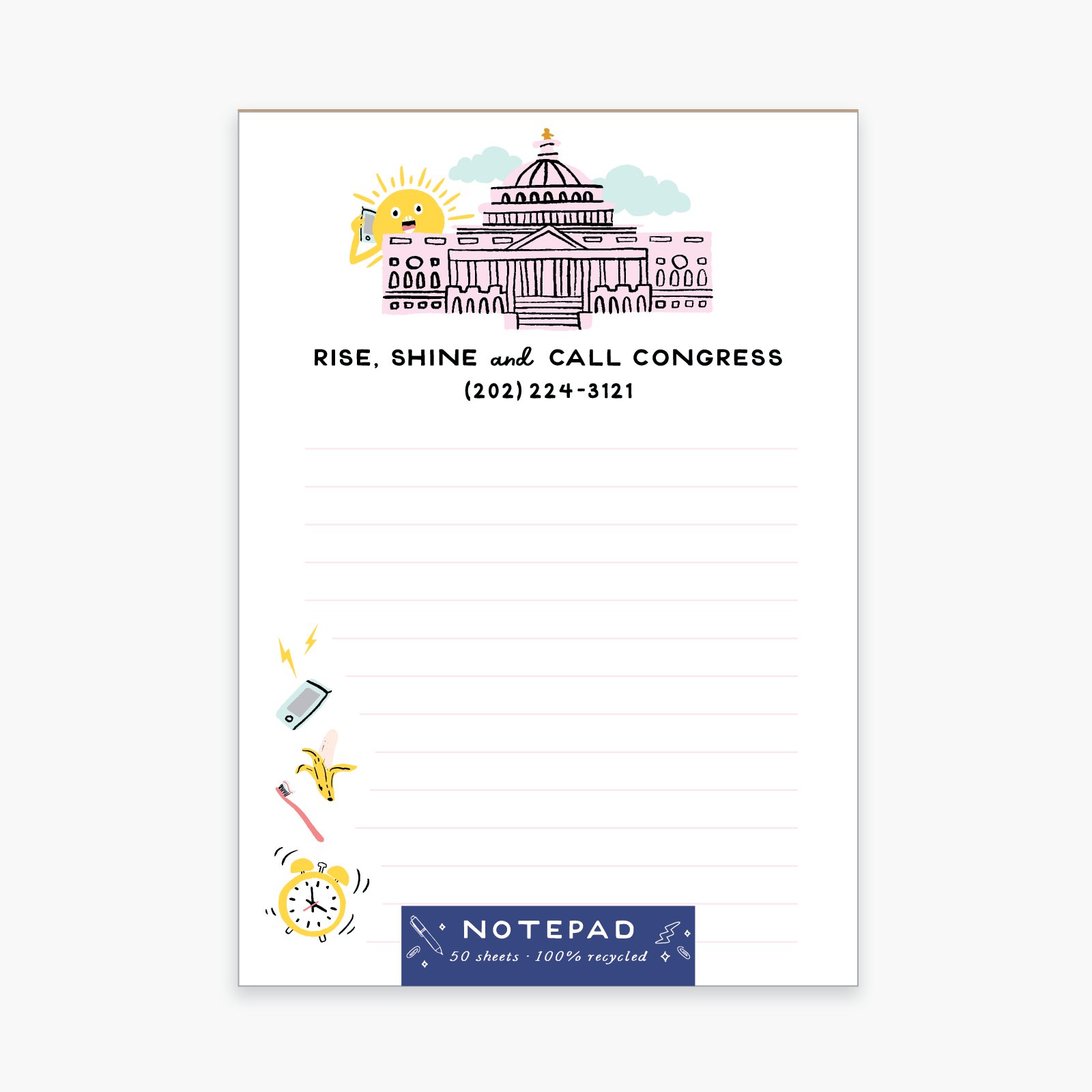 Call Congress Notepad -Party of One - The Society for Unusual Books