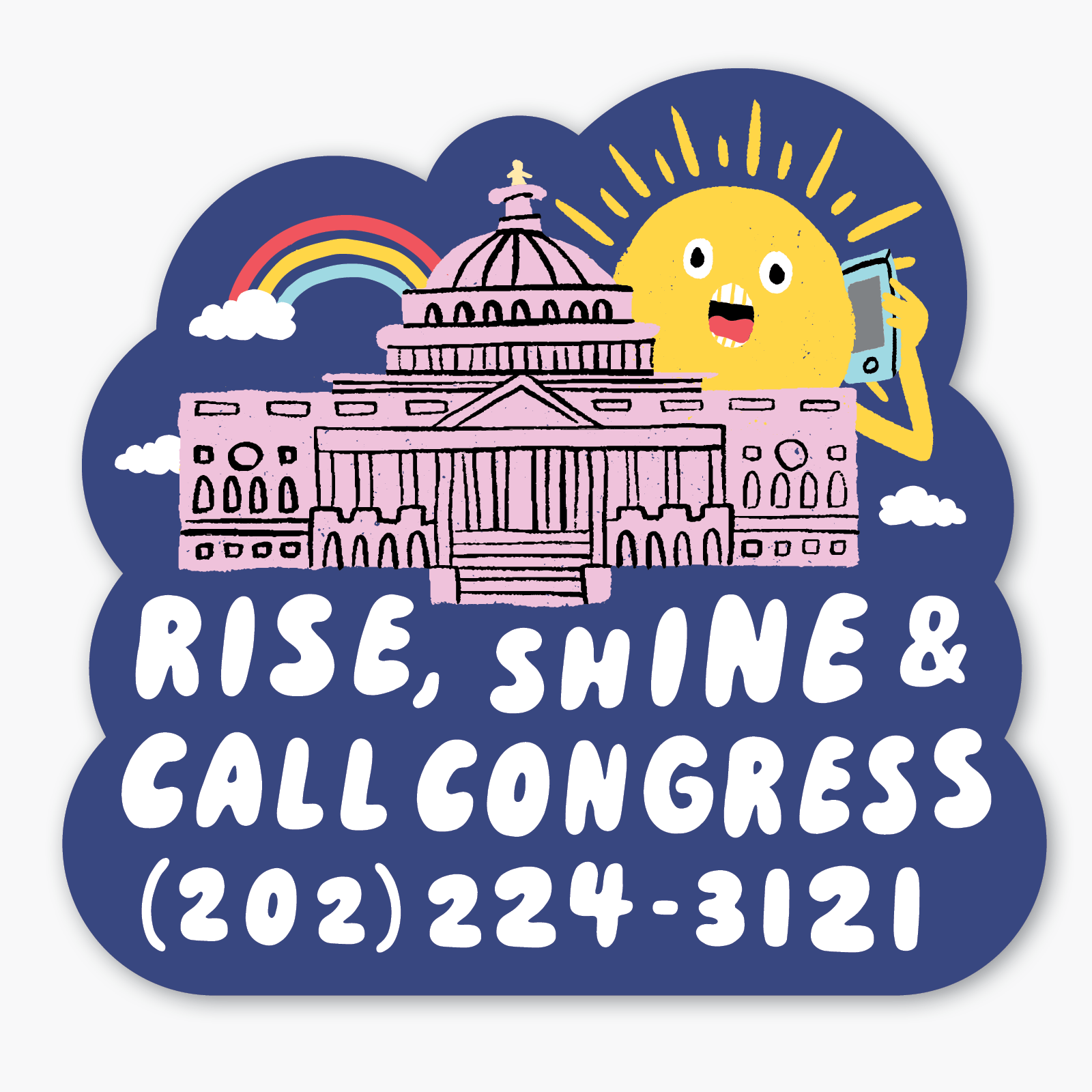 Call Congress Sticker -Party of One - The Society for Unusual Books