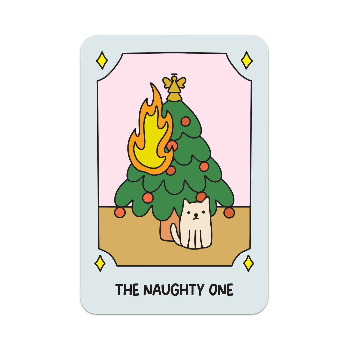 Christmas Tarot: The Naughty One Sticker - Mouthy Broad - The Society for Unusual Books