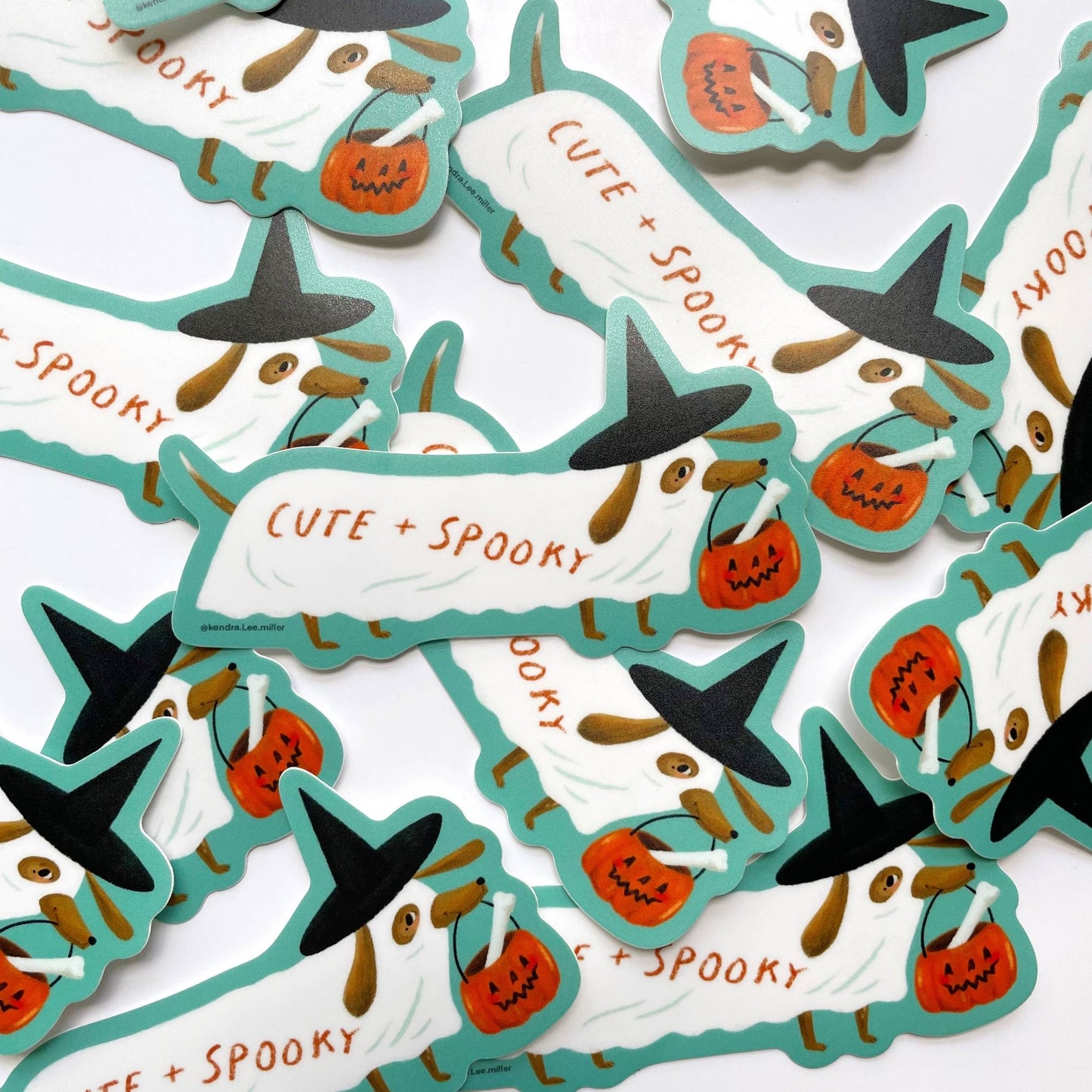 Cute and Spooky Vinyl Sticker - Kendra Lee Miller Art - The Society for Unusual Books