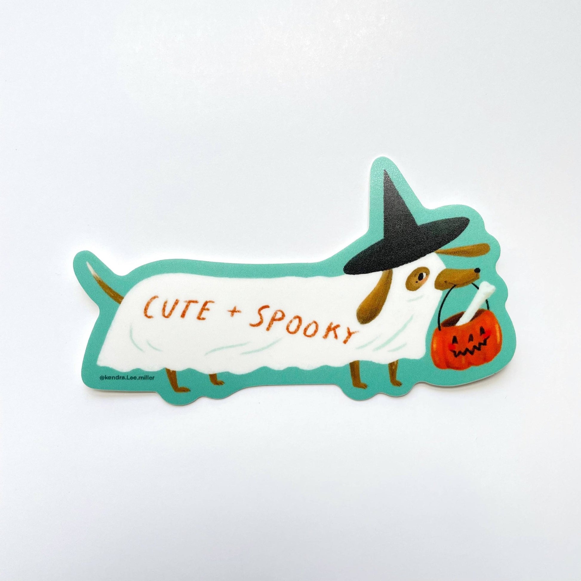 Cute and Spooky Vinyl Sticker - Kendra Lee Miller Art - The Society for Unusual Books