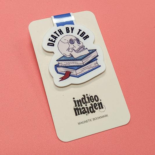 Death by TBR Magnetic Bookmark -Indigo Maiden - The Society for Unusual Books