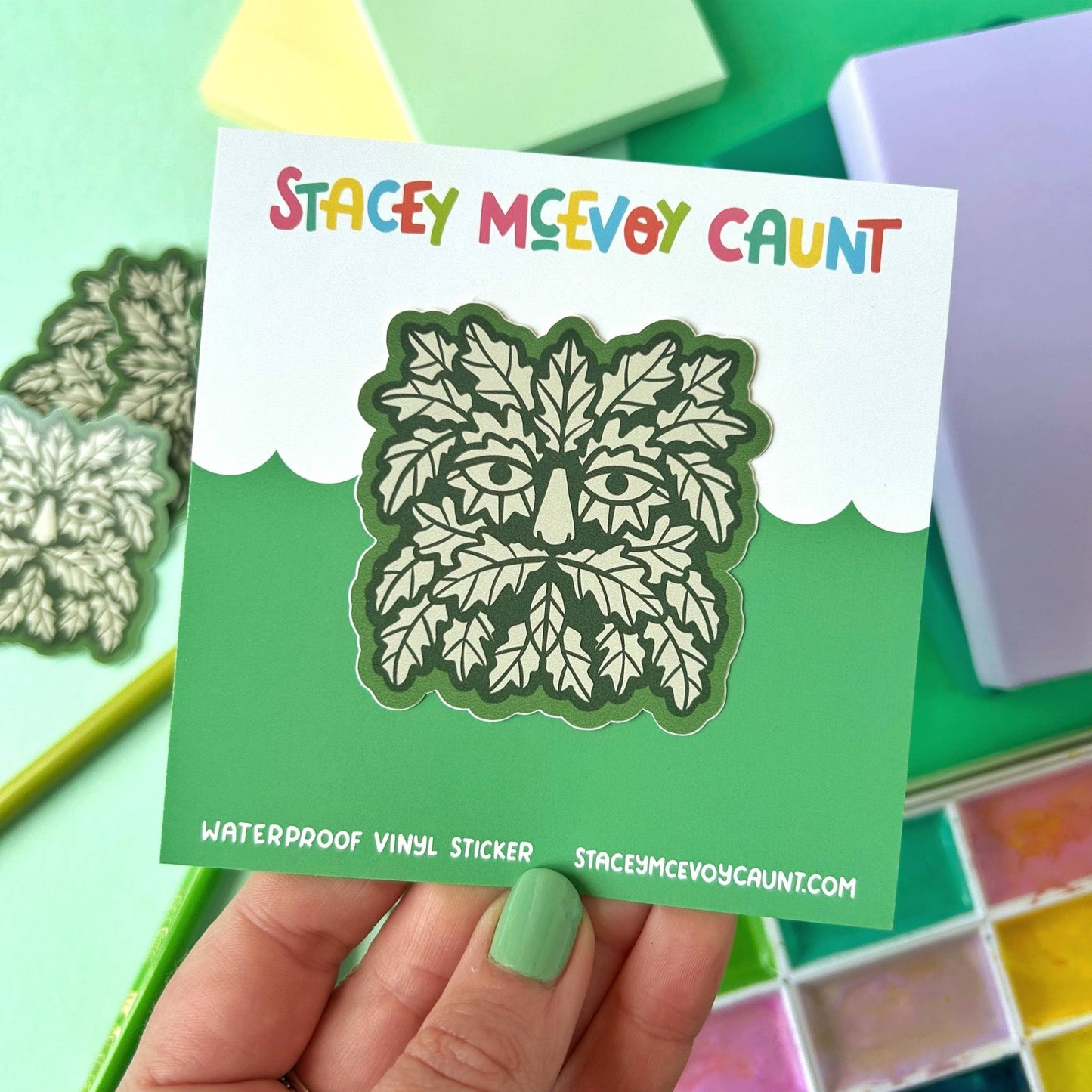 Green Man Sticker - Stacey McEvoy Caunt - The Society for Unusual Books