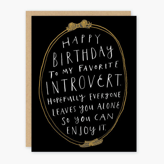 Introvert Birthday Card -Party of One - The Society for Unusual Books