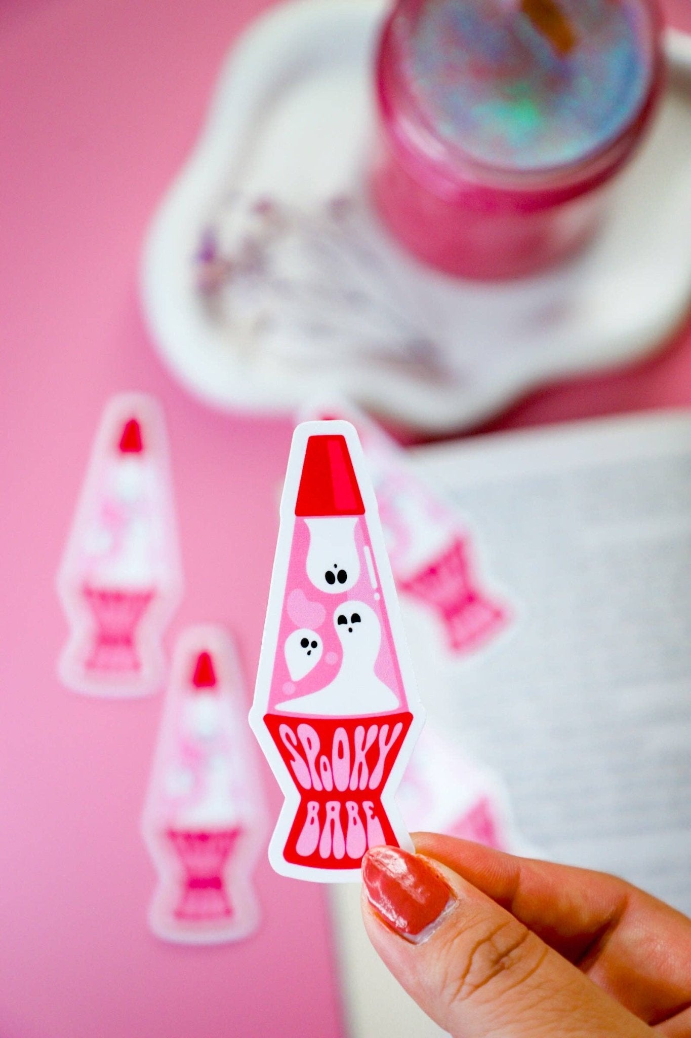 Lava Lamp Spooky Babe Sticker - Furever Booked - The Society for Unusual Books