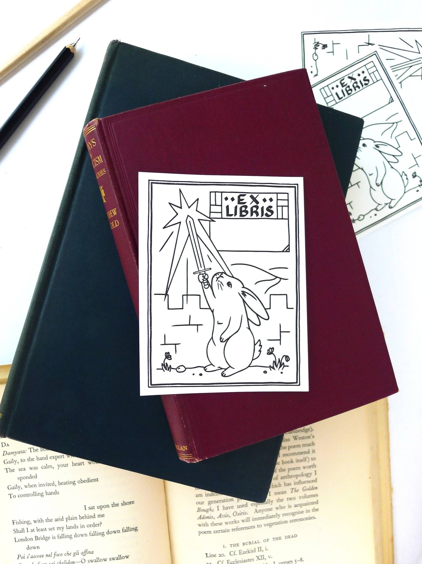 Mighty Bookplate (Set of 10) - Middle Dune - The Society for Unusual Books