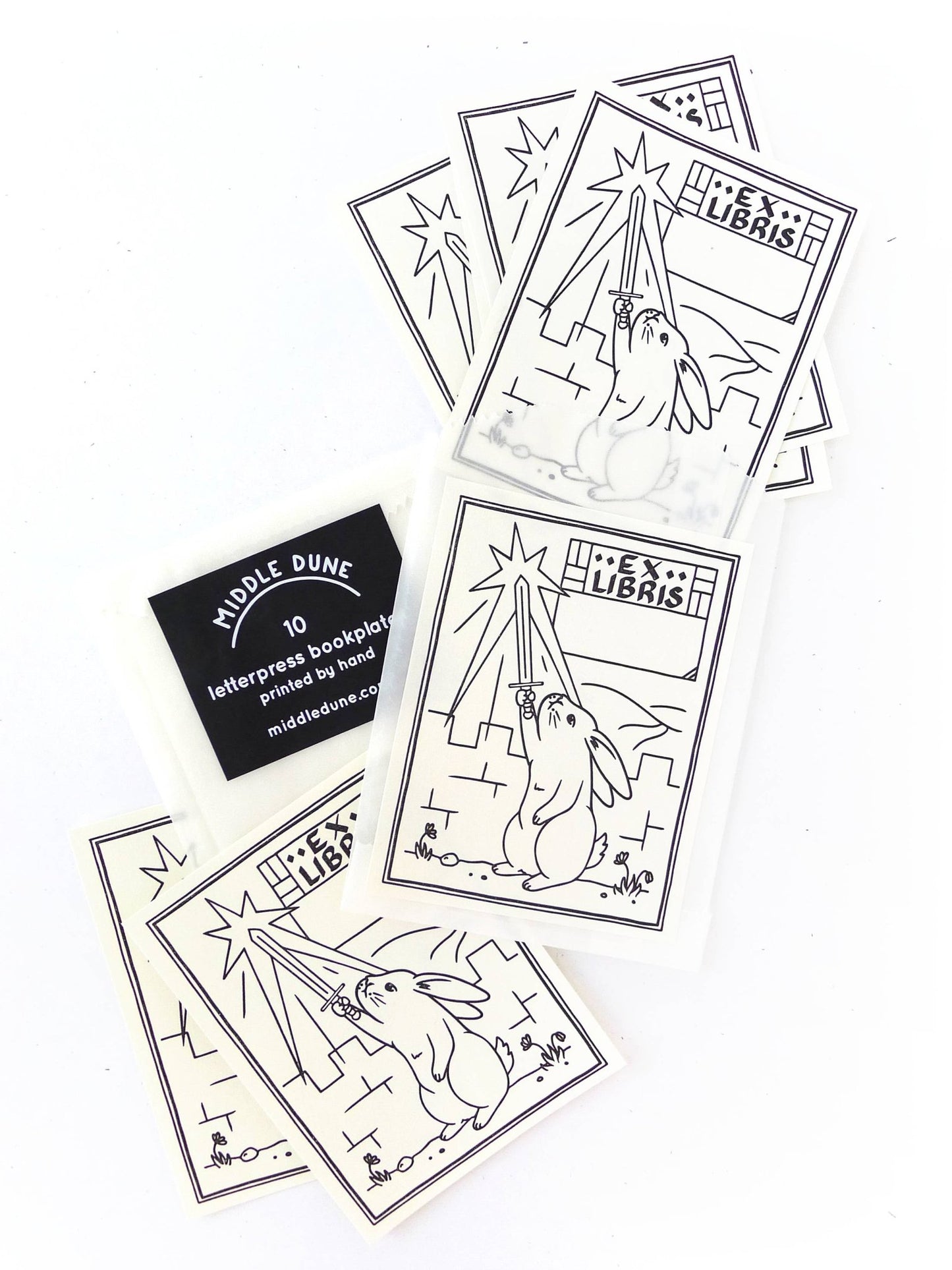 Mighty Bookplate (Set of 10) - Middle Dune - The Society for Unusual Books