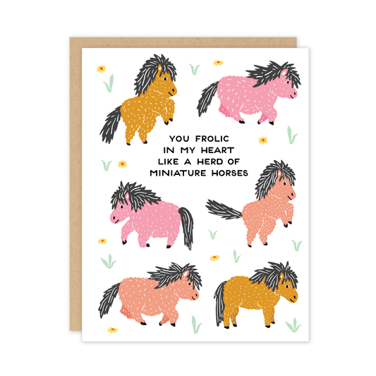 Miniature Horses Card -Party of One - The Society for Unusual Books