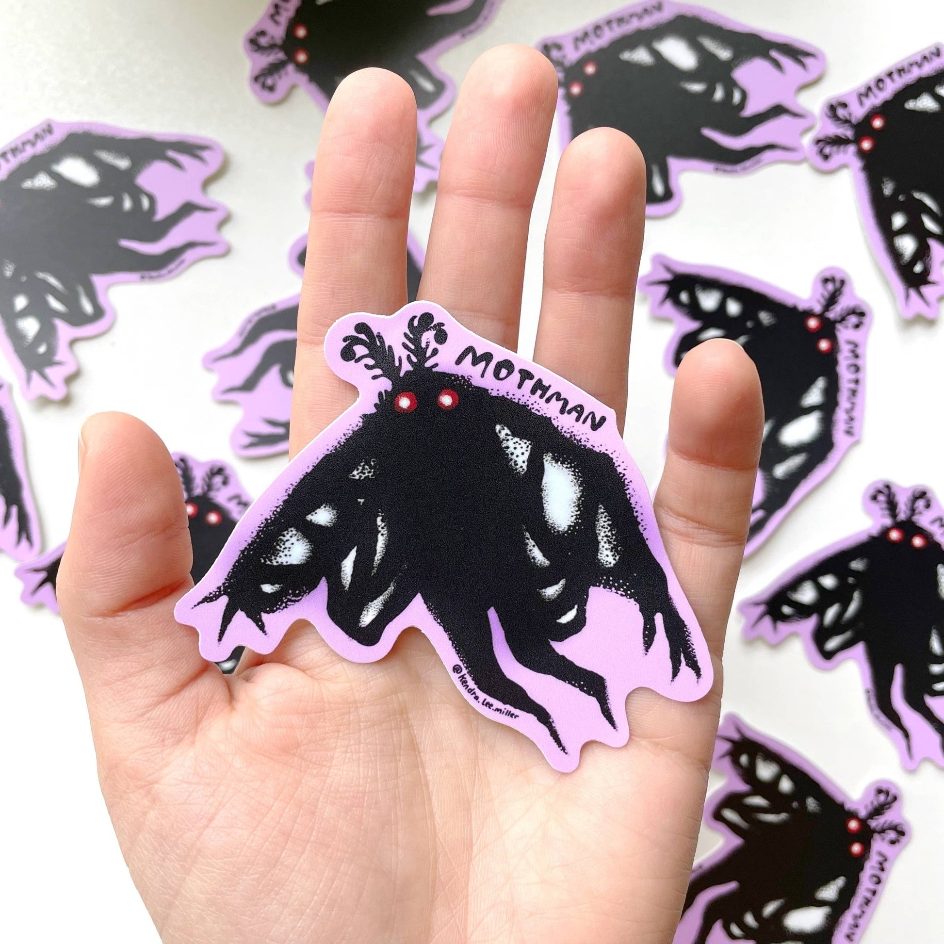 Mothman North American Cryptid Vinyl Sticker - Kendra Lee Miller Art - The Society for Unusual Books