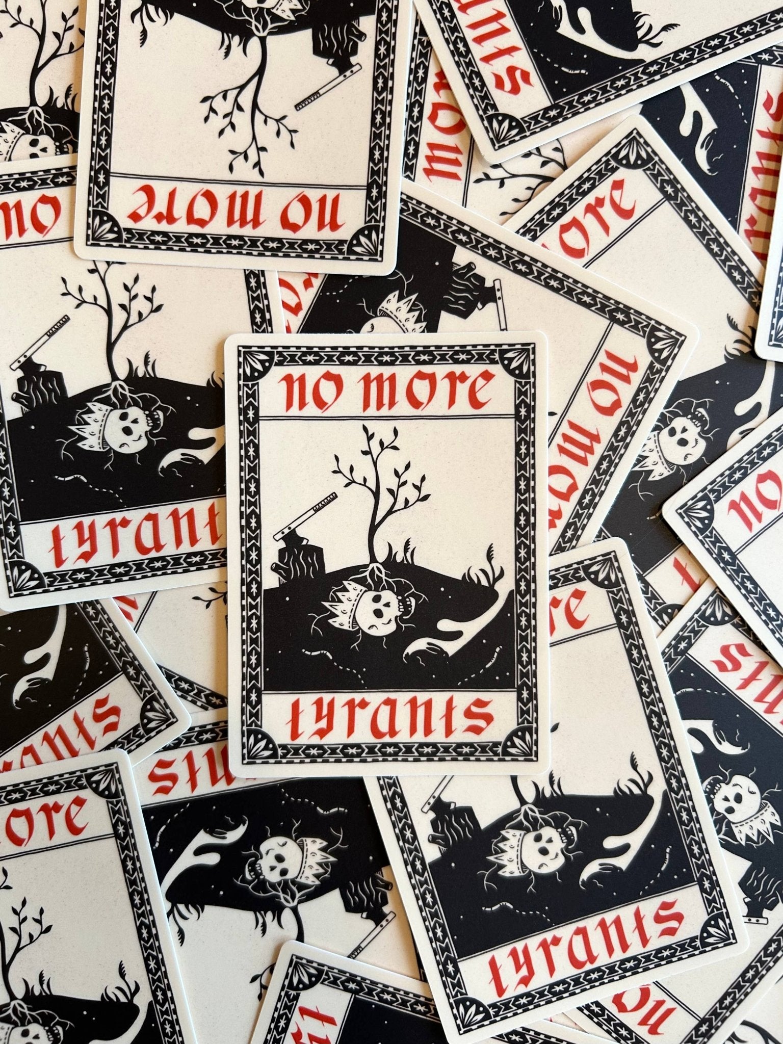 No More Tyrants Sticker - Middle Dune - The Society for Unusual Books