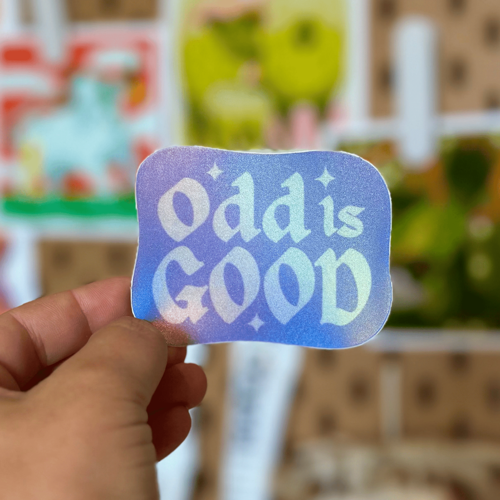 Odd is Good Holographic Sticker - Odd Hare Goods - The Society for Unusual Books