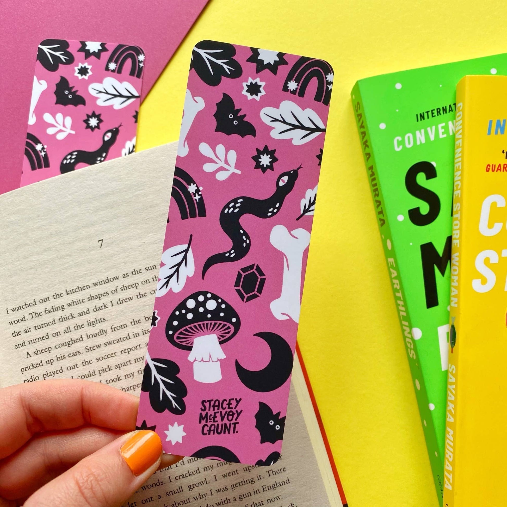 Pink Autumn Bookmark -Stacey McEvoy Caunt - The Society for Unusual Books