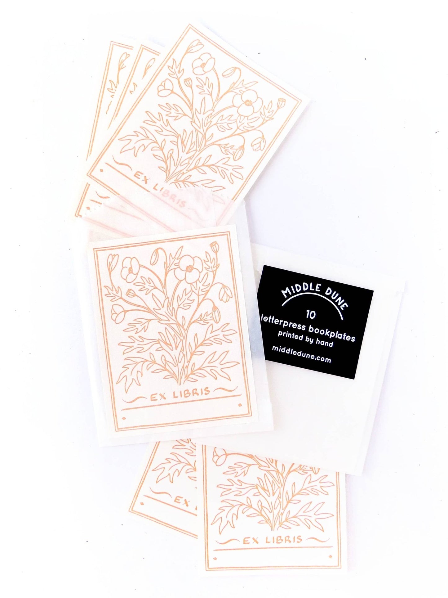 Poppy Bookplate (Set of 10) - Middle Dune - The Society for Unusual Books