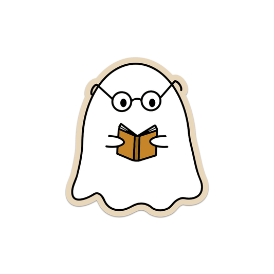Reading Ghost Sticker -Mouthy Broad - The Society for Unusual Books