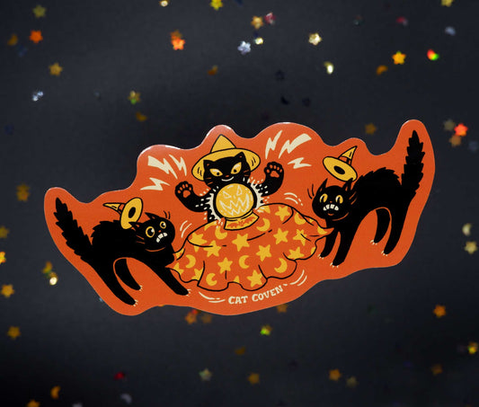 Séance Fright - Sticker - Cat Coven - The Society for Unusual Books