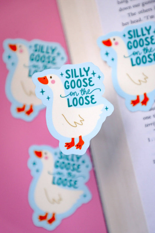 Silly Goose On the Loose Sticker - Furever Booked - The Society for Unusual Books