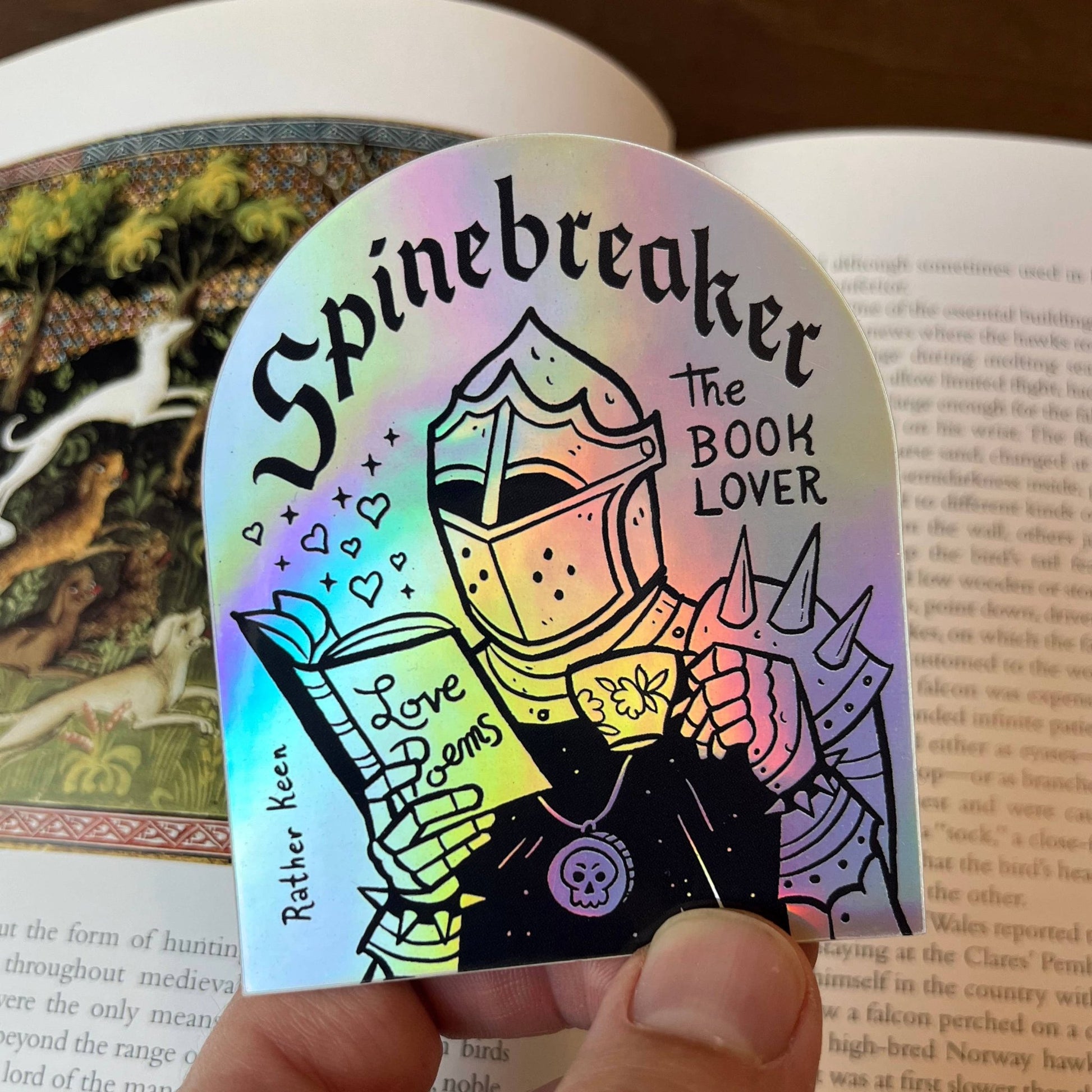 Spinebreaker vinyl sticker - Rather Keen - The Society for Unusual Books