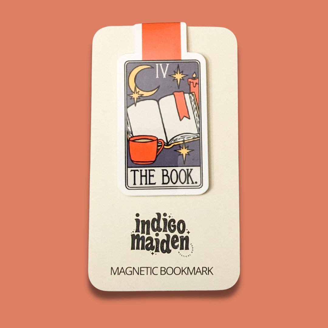 The Book Alternative Tarot Card Magnetic Bookmark -Indigo Maiden - The Society for Unusual Books