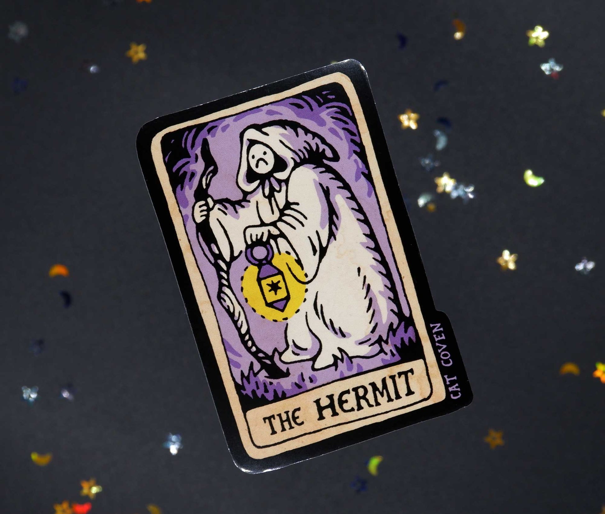 The Hermit (Tarot) - Sticker - Cat Coven - The Society for Unusual Books