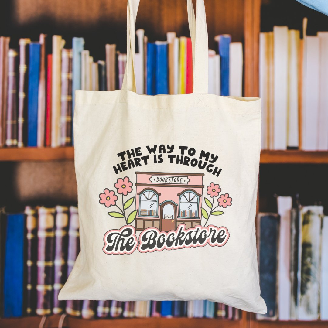 The Way To My Heart is Through the Bookstore Tote Bag -Indigo Maiden - The Society for Unusual Books